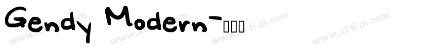 Gendy Modern字体转换